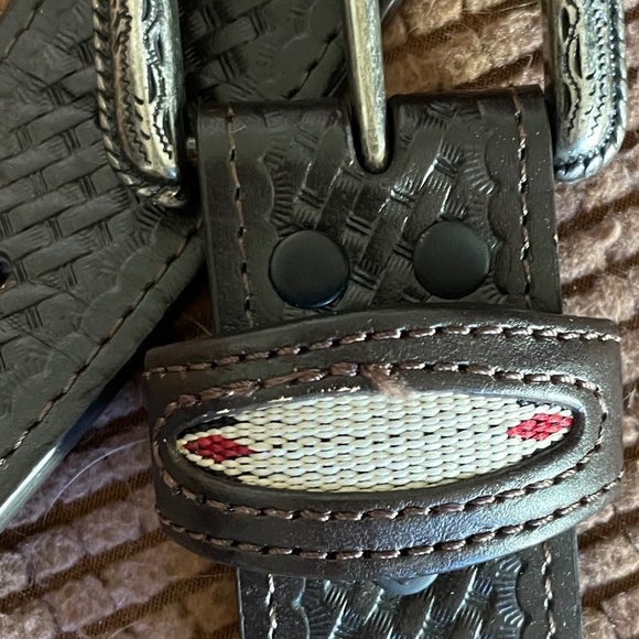 PRICe DROP! Striking Boho Faux leather western belt - Picture 7 of 11